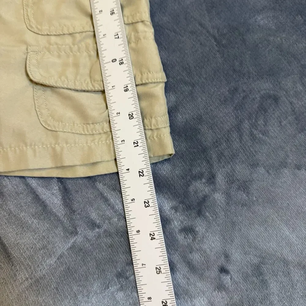 Denali Mens Performance Cargo Shorts Sz 32 Tan Beige Belted Hiking Trail Gorp